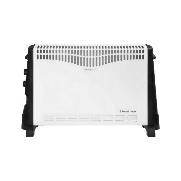 Russell Hobbs convection heater with modern white design for homes.