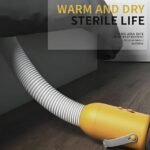 Portable clothes dryer under bed sheets for warm, hygienic drying.