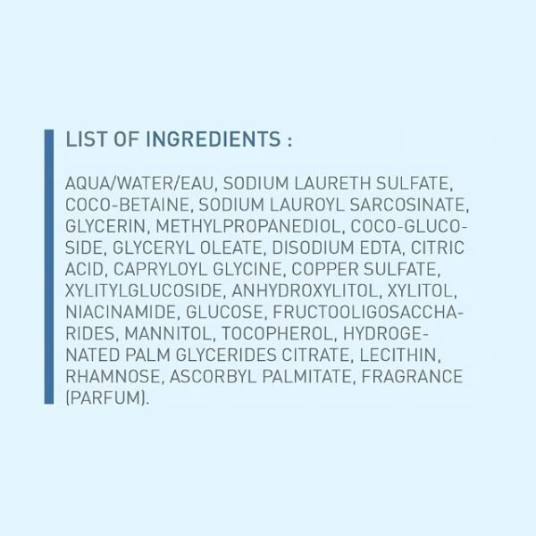 BIODERMA hydrating shower gel with a safe and natural ingredients list.