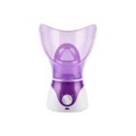Hot mist facial steamer with steam control knob for brighter skin.