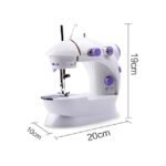 Compact and lightweight portable sewing machine for easy portability.