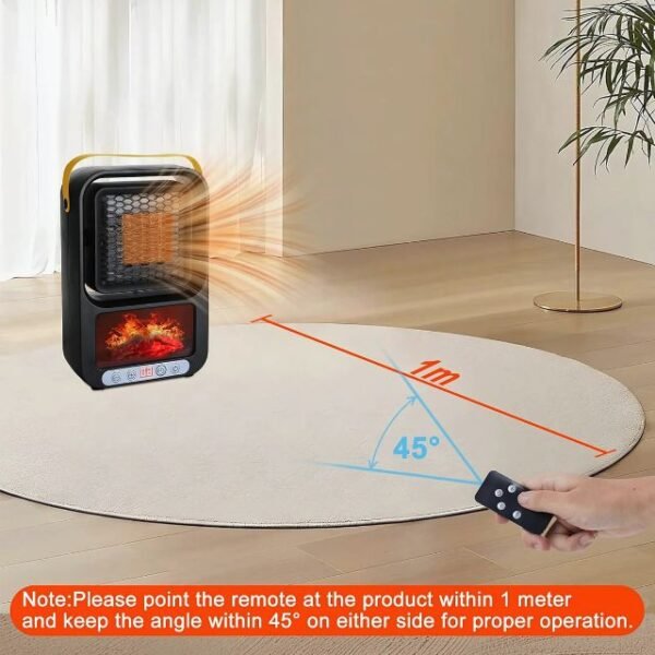 Portable 3D flame heater for spaces up to 20m.