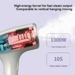 Cutaway view showing internal components and high-energy core of handheld steamer.