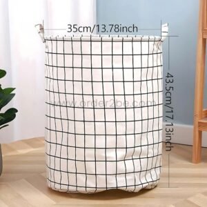 Foldable Laundry Bag – 40L Cloth Basket w/ Easy-Carry Handles