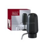 Electric wine aerator & dispenser shown alongside sleek packaging highlighting modern design