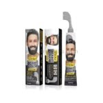 Product packaging of Dexe Beard Color Easy Comb in Soft Black, showing the box and applicator tube.