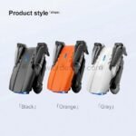 Black, grey, and orange E99 Pro Foldable Drones with blue LED lights, showcasing their sleek and functional designs.