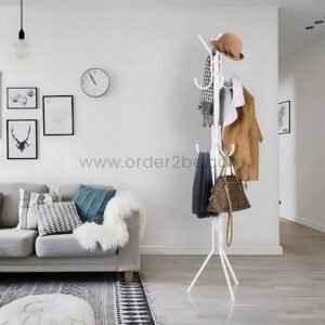 Multi-Hook Coat Hanger – Free-Standing Iron Rack, Sleek & Sturdy