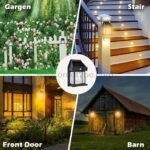 Solar-powered outdoor light used in gardens, stairs, front doors, and barns.
