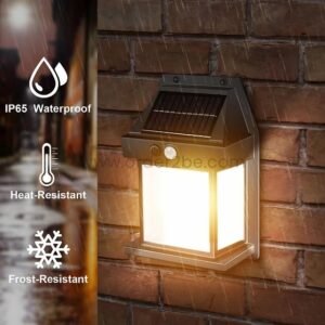 Solar-Powered Wall Lamp – Waterproof, Motion Sensor, Easy Install