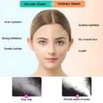 A comparison between delicate steam and ordinary steam, highlighting deeper hydration benefits.