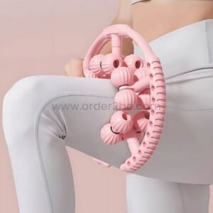 20-Wheel Handheld Massager – 360° Rollers w/ Adjustable Clamp for Muscle Relief & Recovery