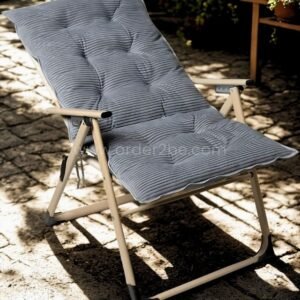 Comfortable Camping Recliner Chair – 5-Angle Foldable Design with Padded Seat & Steel Frame