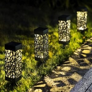 Creative Solar Pathway Lights – Waterproof Garden Stakes with Warm White LED & Auto Sensor