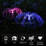 Jellyfish solar garden lights showing off LED glow, waterproof build, solar panels, and romantic vibes.