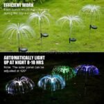 Jellyfish solar garden lights fully charged during the day, lighting up beautifully after sunset.