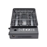 Exposed view of the grill's high-performance burners and heat distribution system.