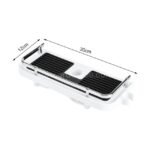 Shower caddy with measurements: 30cm long by 12cm wide—perfect for small bathrooms.