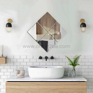 30x30cm Self-Adhesive Mirror Tiles – Shatterproof Acrylic, Sticks in Seconds (Walls, Bathrooms, Closets)