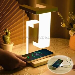 Modern Dimmable Desk Lamp with Wireless Phone Charging – Sleek Touch Light for Home Offices