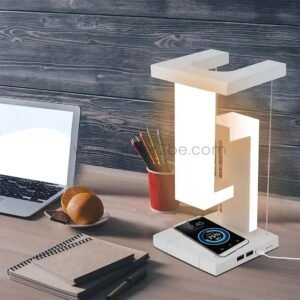 Modern Dimmable Desk Lamp with Wireless Phone Charging – Sleek Touch Light for Home Offices
