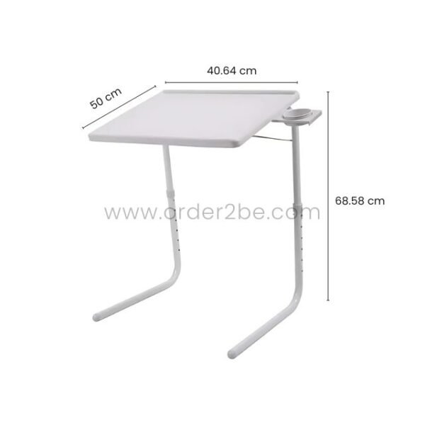Tray shown with 50 cm x 40.64 cm dimensions for compact living.
