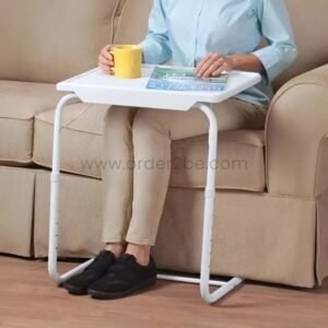 Table Mate Adjustable Tray – Foldable with 6 Heights, Tilt & Cup Holder – For Laptop, Bed & Dining