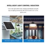 Outdoor solar pendant light with intelligent light control—charges by day, auto-on at night.