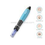 The Dr. Pen A1 Ultima surrounded by icons that represent its skin benefits: reducing acne scars, brightening skin, firming, and minimizing pores.