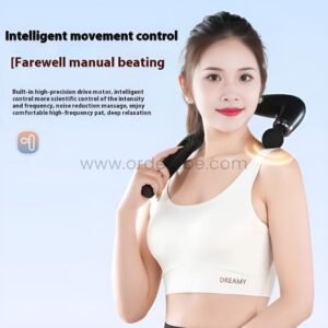 Ergonomic Handheld Massage Gun – Long Handle, 9-Speed Cordless Muscle Massager for Athletes & Office Use