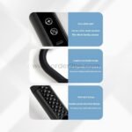 Ergonomic handheld massage gun with one-click start, long handle, and anti-slip textured grip.