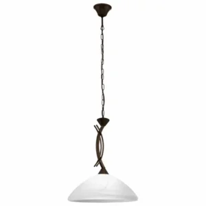 EGLO Vinovo Pendant Light – Classic Dark Brown Fixture