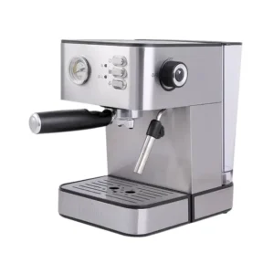 Hoffmans Stainless Espresso Machine – 20-Bar Pump with Pressure Gauge