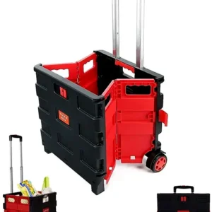 Rubik Collapsible Rolling Crate – 25kg Capacity, Fold‑Flat Trolley