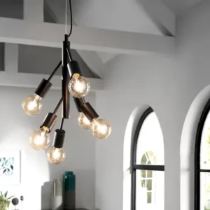 MEO Modena 6-Light Pendant Lamp – Mid-Century Inspired, Ultra-Lightweight Design