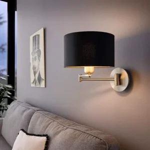 EGLO Textile Wall Lamp – Adjustable Bedroom Lighting for Reading