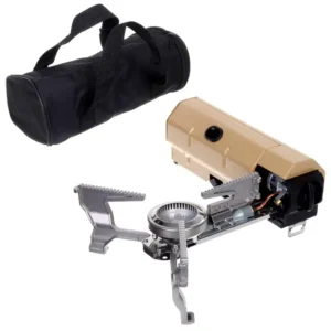 2600W Kinetic Folding Stove – Stainless & Copper Alloy (Khaki Tactical)