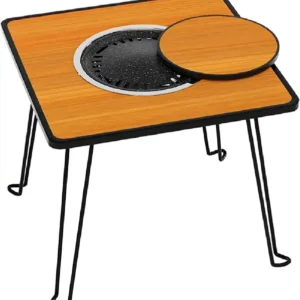 Stainless Steel 3-in-1 Folding Grill – BBQ, Fire Pit & Table System