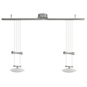EGLO Zeles Adjustable Twin-Array Pendant Light – Satin Nickel, 131 cm Dining Fixture