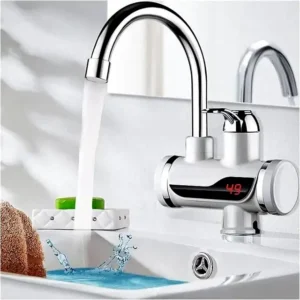 3000W Instant Hot Water Tap – LED Temperature Display & 360° Swivel Arm