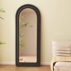 Elegant Irregular Velvet Mirror – Full Body Reflection and Décor